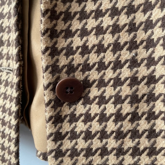Vintage Houndstooth Wool Blazer Size 9 - Picture 6 of 9
